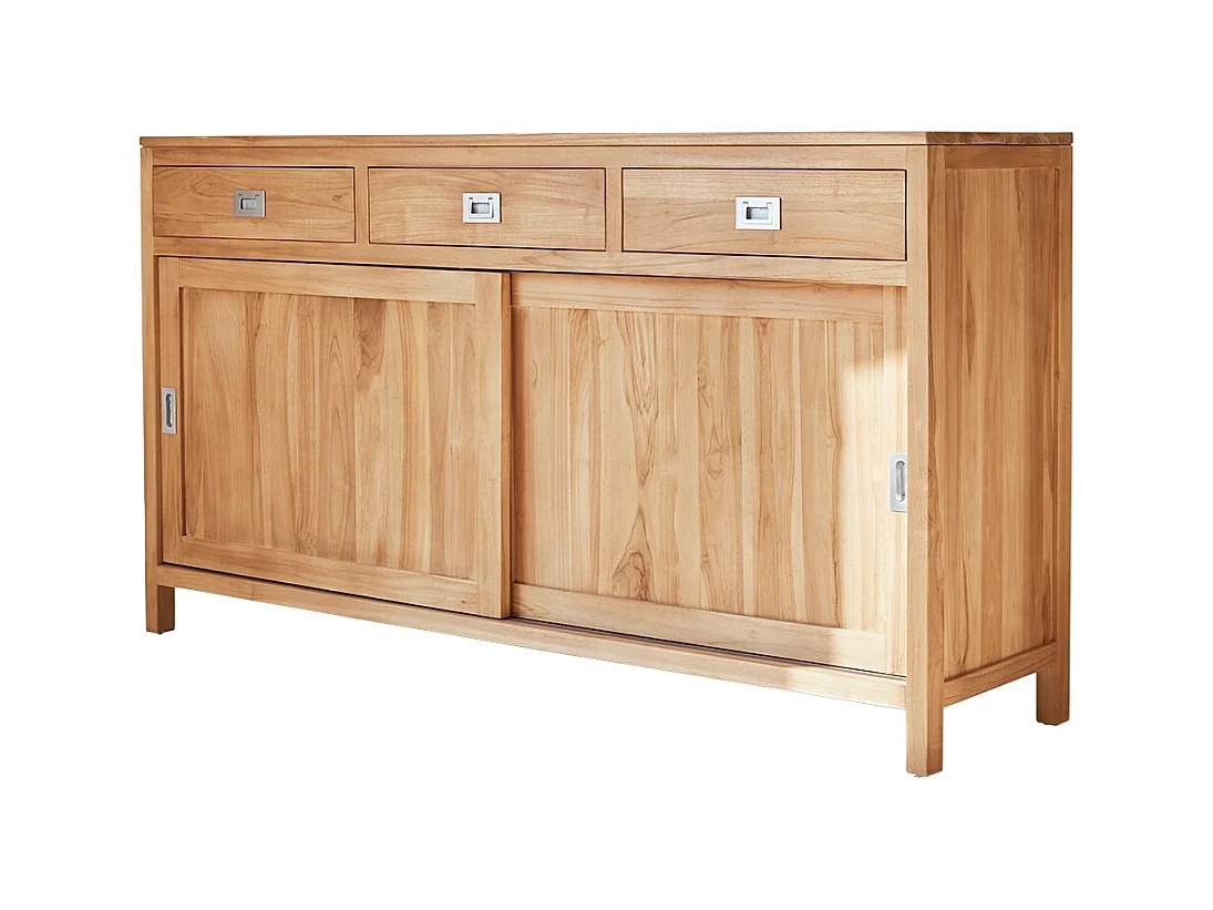 Buffet Anrichte Sideboard 180 aus massivem Teak Holz Massiv neu Tikamoon