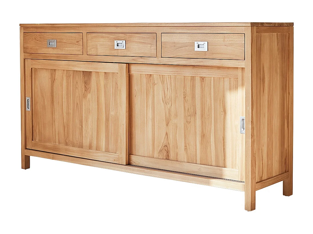 Buffet Anrichte Sideboard 180 aus massivem Teak Holz Massiv neu Tikamoon