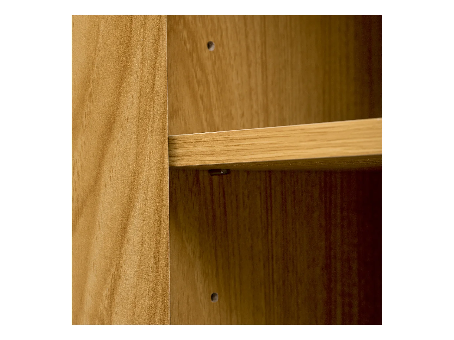 Credenza moderna - Credenza con 2 cassetti e 2 ante - Colore legno e nero - per soggiorno e sala da pranzo