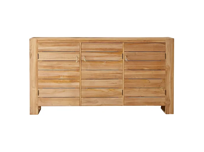 Buffet Anrichte Schrank Teakholz massives helles Holz 170 Minimalys Neu Tikamoon