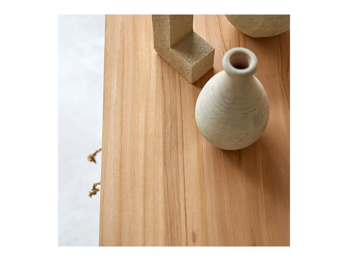 Buffet Anrichte Schrank Teakholz massives helles Holz 170 Minimalys Neu Tikamoon