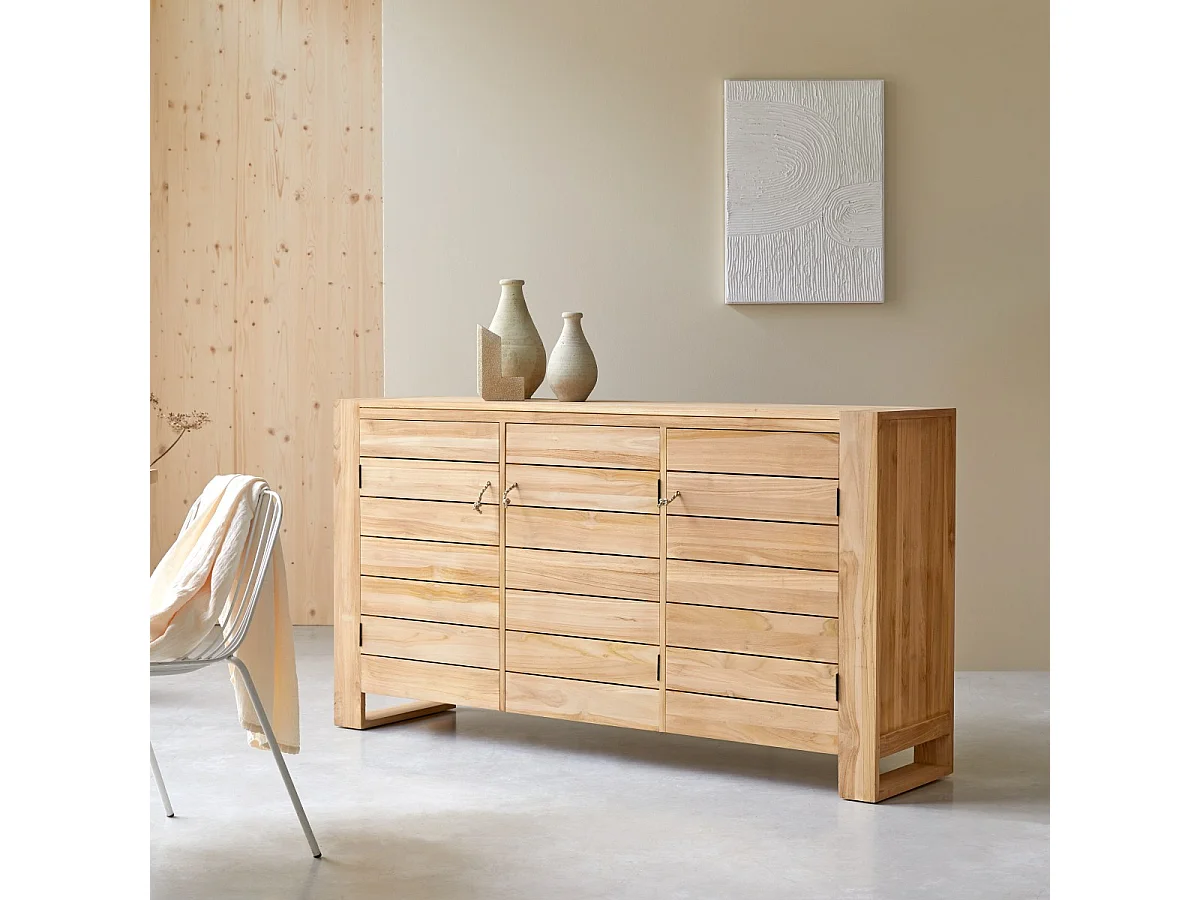 Buffet credenza bancone teak tek massello legno 170cm design sala pranzo