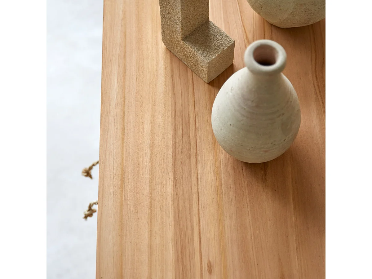 Buffet Anrichte Schrank Teakholz massives helles Holz 170 Minimalys Neu Tikamoon