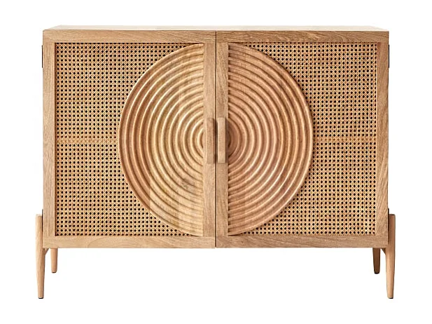 Buffet en bois de manguier et rotin Sina