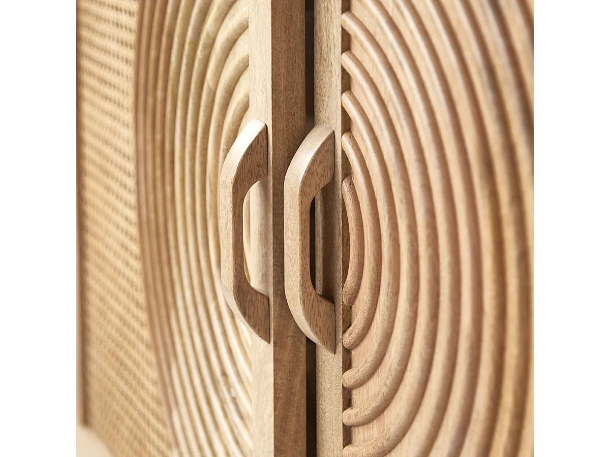 Buffet en bois de manguier et rotin Sina