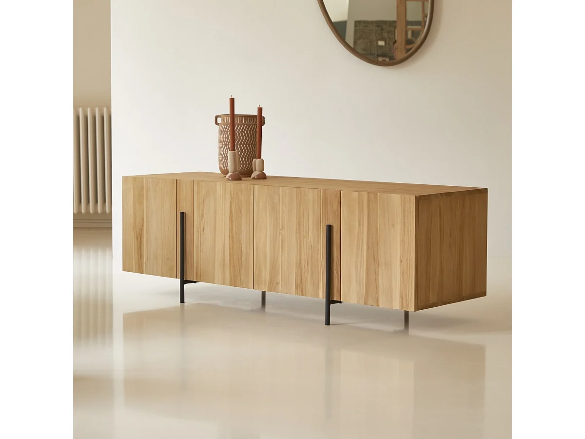 Buffet bas en bois de teck 165 Honorine