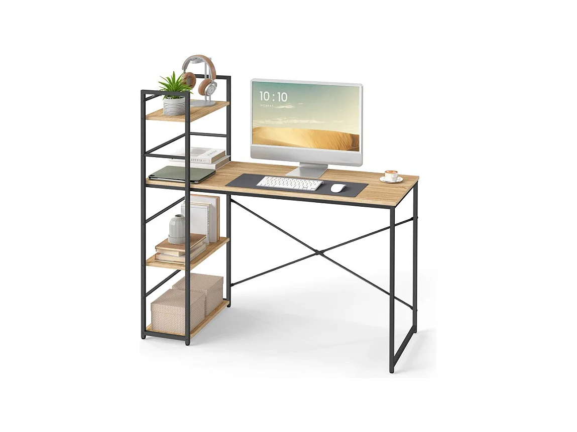 Bureau informatique MAX 4.0 - sonoma / pieds noirs