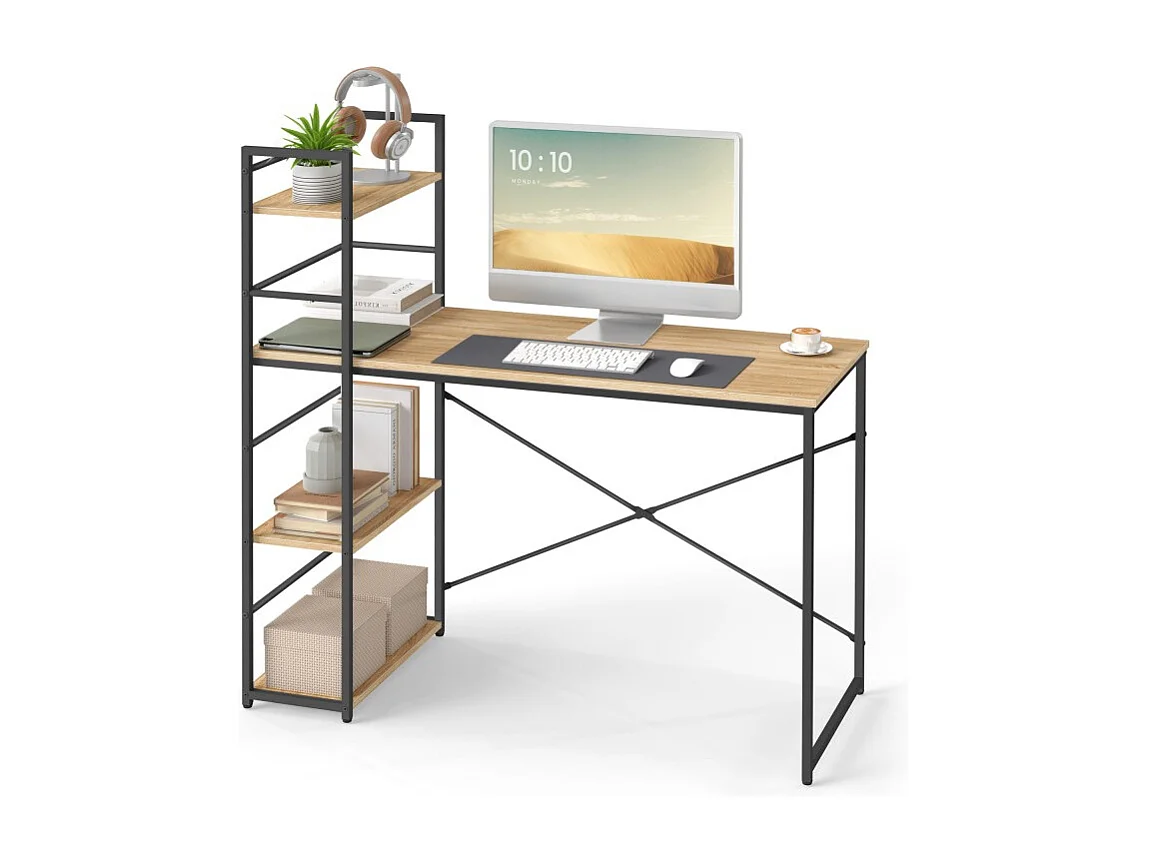 Bureau informatique MAX 4.0 - sonoma / pieds noirs