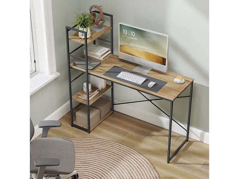 Bureau informatique MAX 4.0 - sonoma / pieds noirs