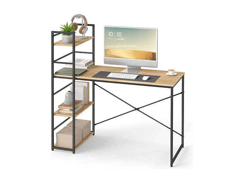 Bureau informatique MAX 4.0 - sonoma / pieds noirs