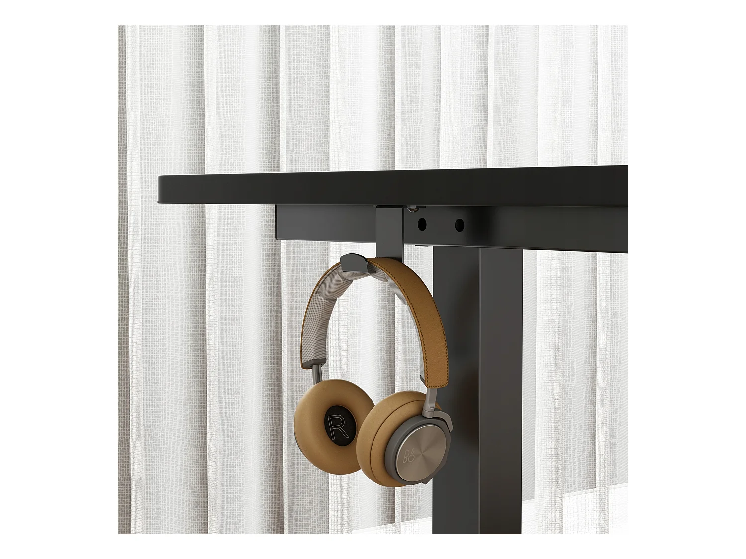 Biurko komputerowe elektryczne czarne carbon 160x80 regulowane 72-118 cm