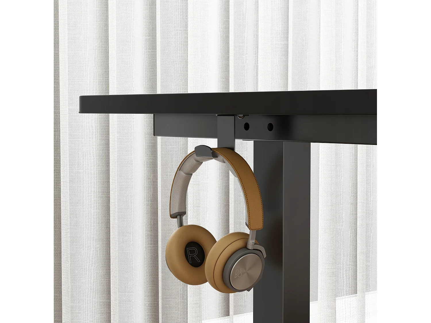 Biurko komputerowe elektryczne czarne carbon 160x80 regulowane 72-118 cm