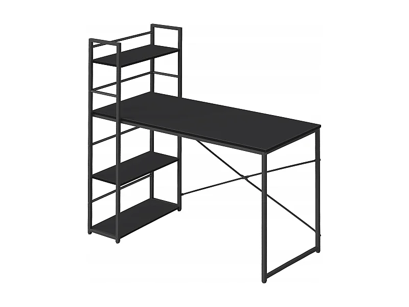 Bureau informatique MAX 4.0 - noir / pieds noirs