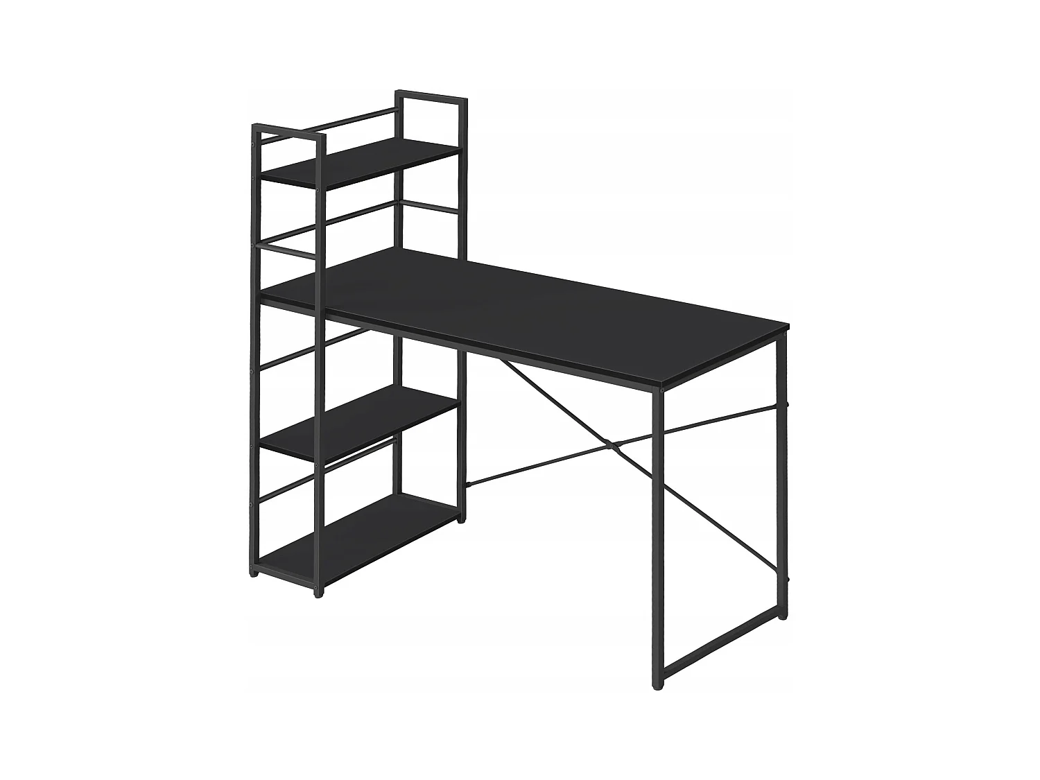 Bureau informatique MAX 4.0 - noir / pieds noirs