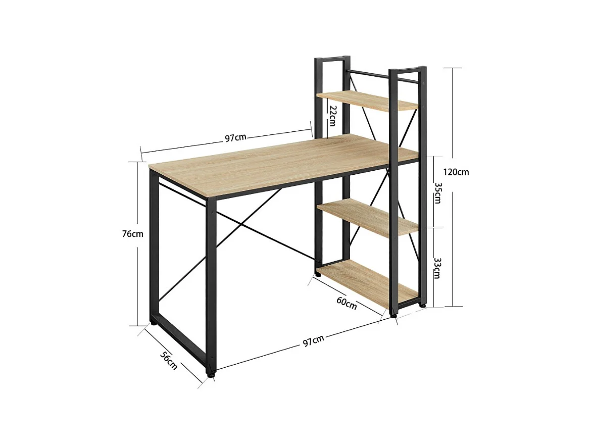 Bureau informatique - sonoma - LWD048B11