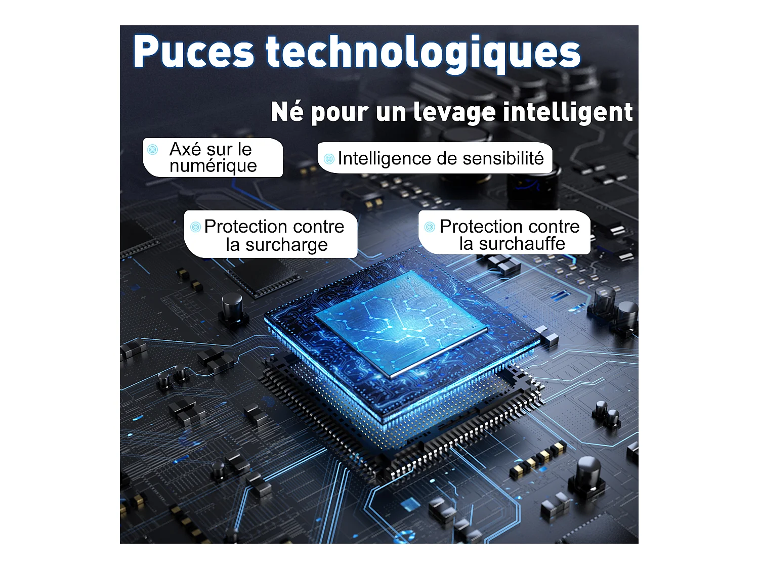 Bureau électrique assis-debout 120x60 cm – Hauteur réglable – Mémoire & anti-collision – Ports USB-A & Type-C – Coloris blanc