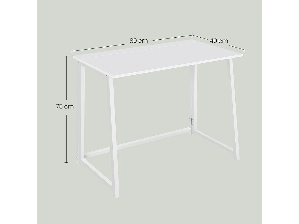 Bureau informatique MAX 1.0 - blanc / pieds blancs