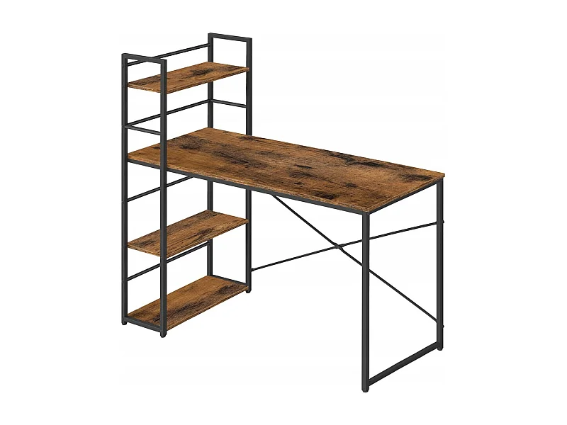 Bureau informatique MAX 4.0 - rustique / pieds noirs