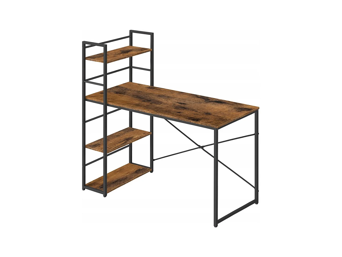 Bureau informatique MAX 4.0 - rustique / pieds noirs