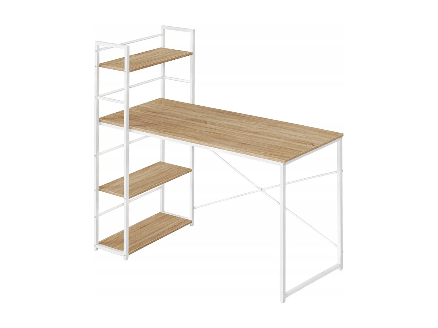 Bureau informatique MAX 4.0 - sonoma / pieds blancs