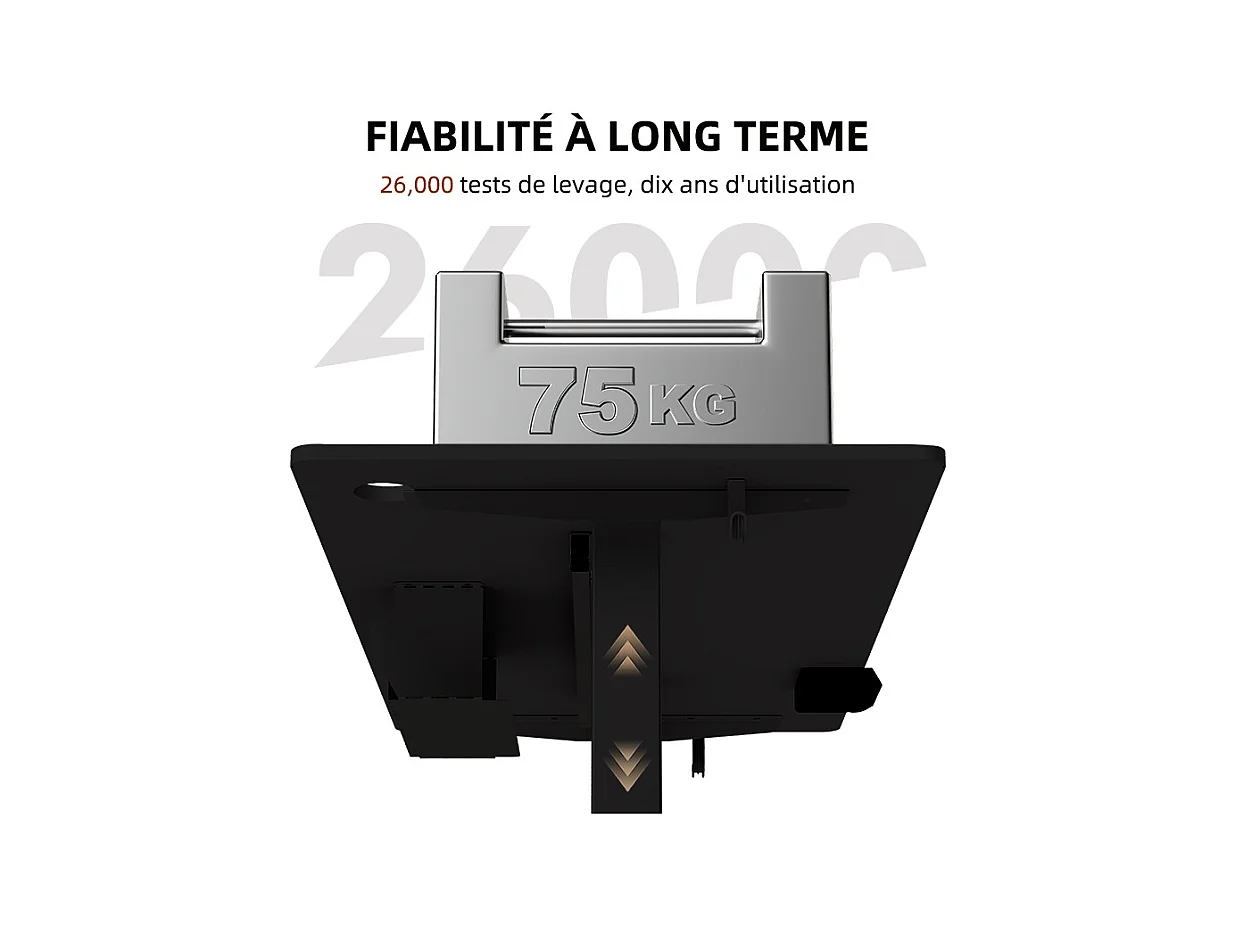 Bureau électrique assis-debout 120x60 cm – Hauteur réglable – Mémoire & anti-collision – Ports USB-A & Type-C – Coloris noir