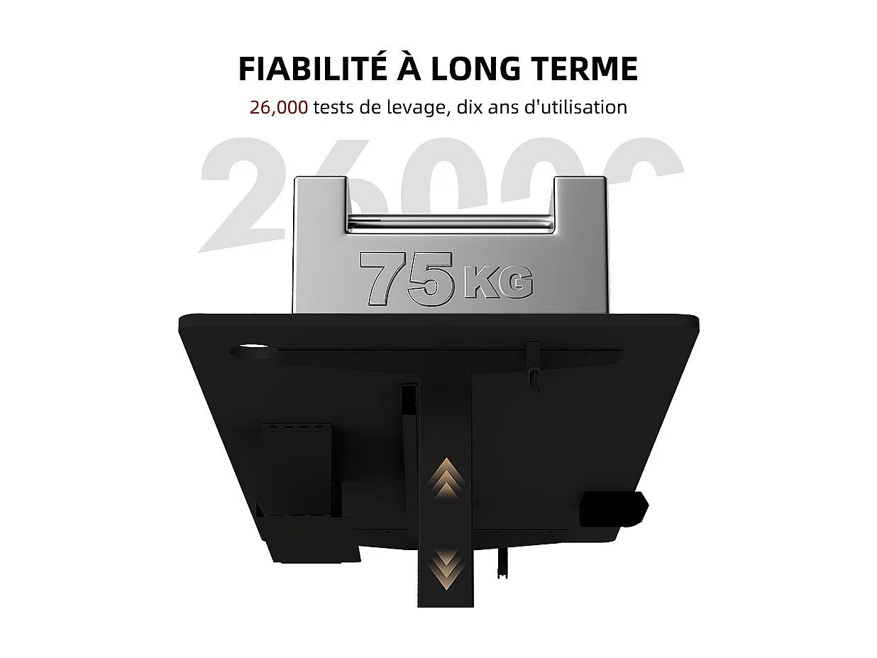 Bureau électrique assis-debout 120x60 cm – Hauteur réglable – Mémoire & anti-collision – Ports USB-A & Type-C – Coloris noir