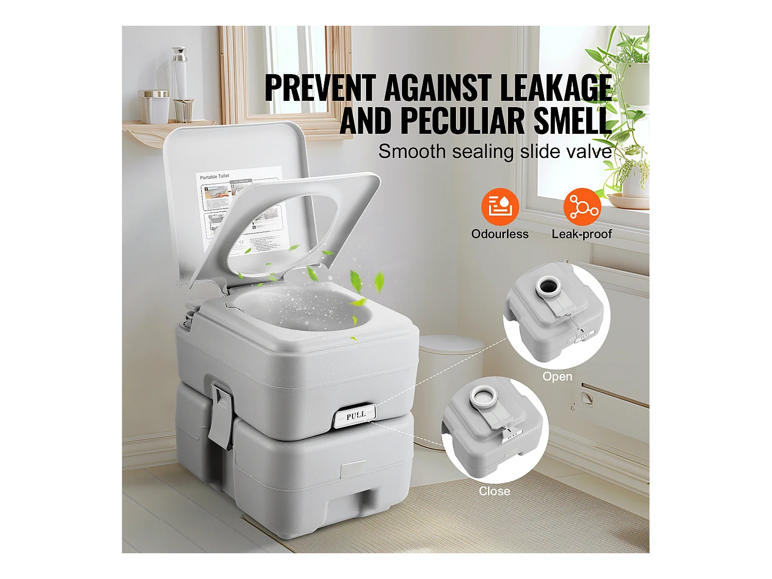 Toilette Portable SucceBuy 20 L, avec Sac de Transport pour le Camping