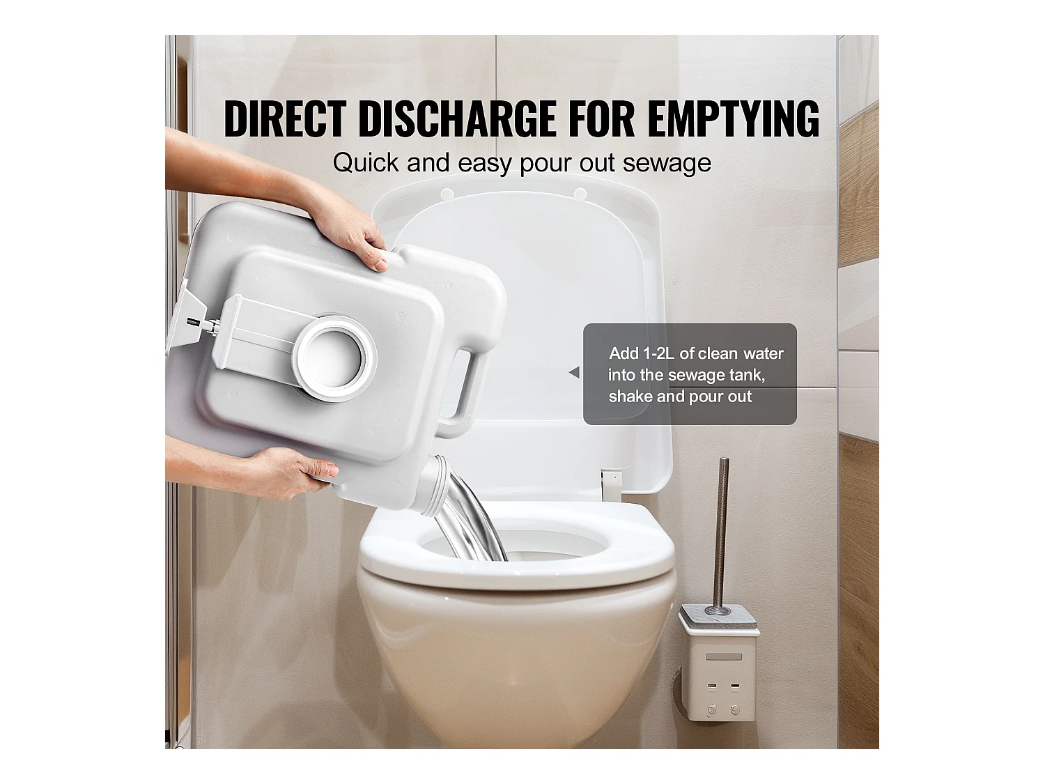 Toilette Portable SucceBuy 20 L, avec Sac de Transport pour le Camping