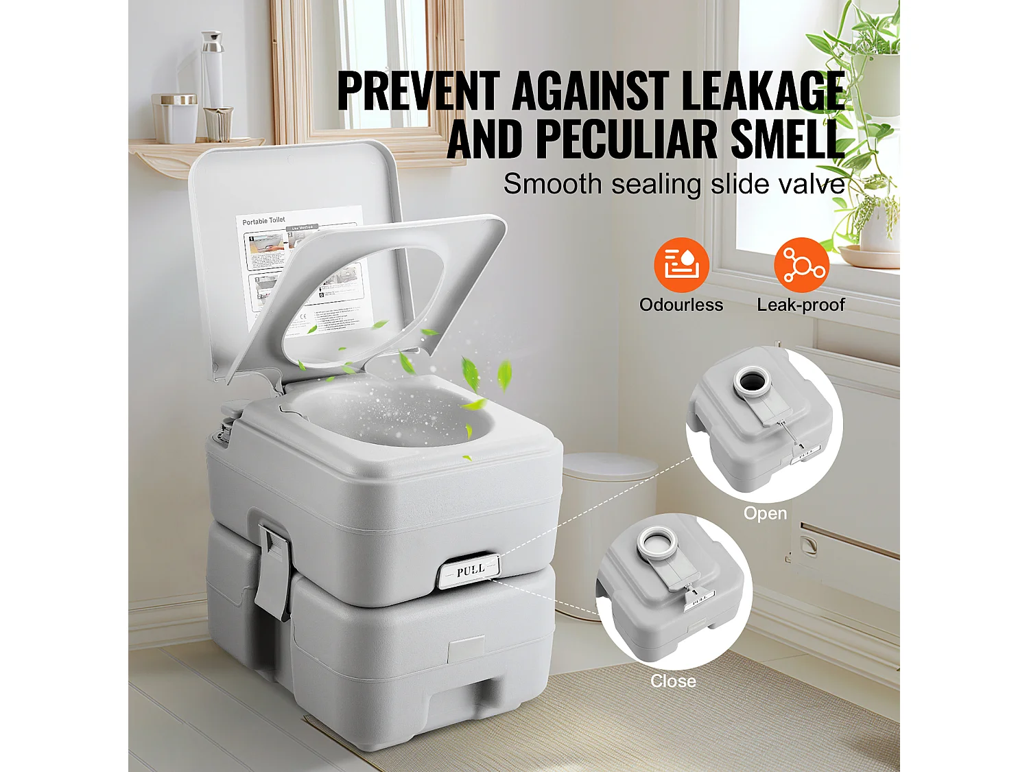 Toilette Portable SucceBuy 20 L, avec Sac de Transport pour le Camping