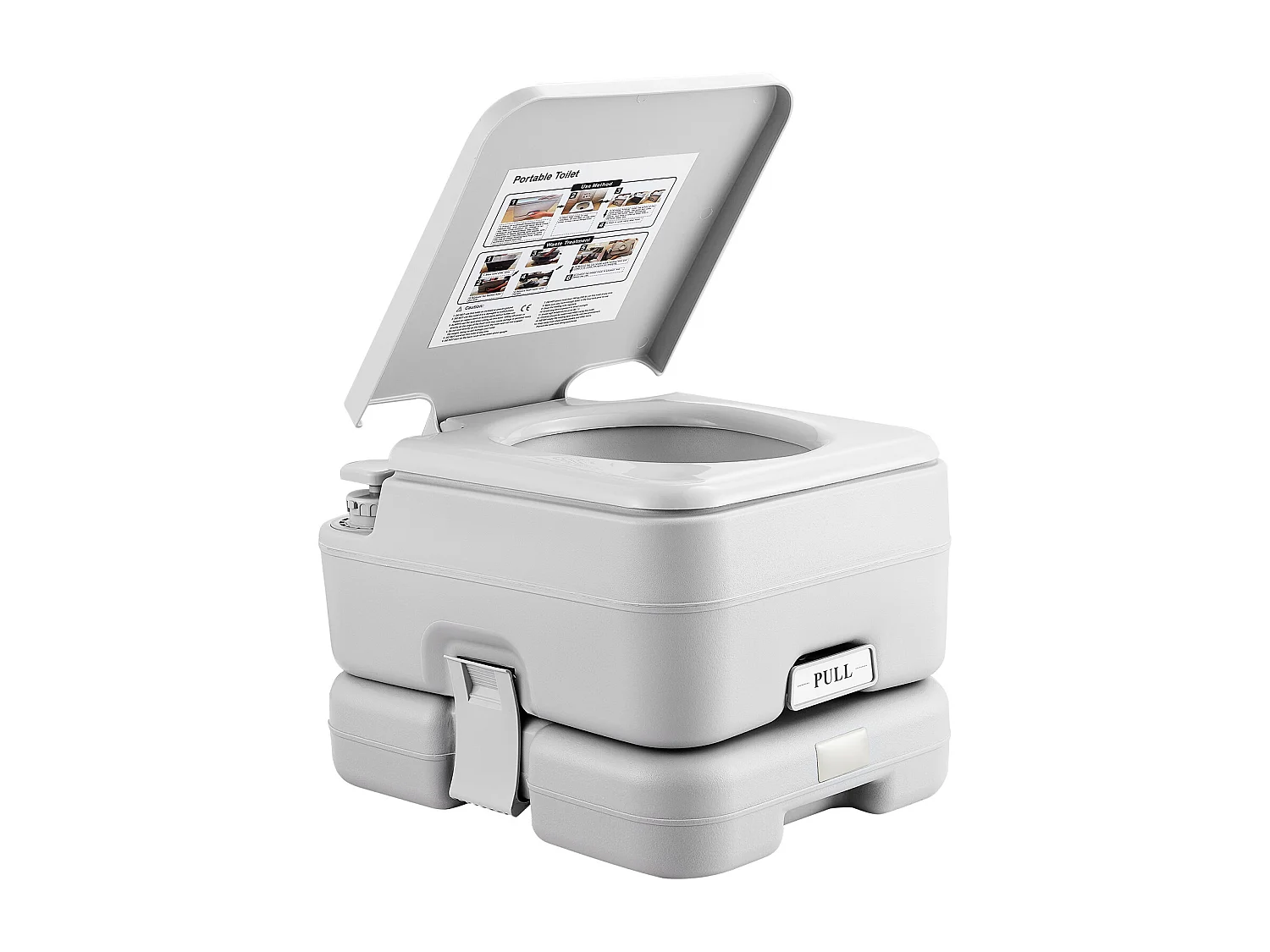 Toilette Portable SucceBuy 12 L, Toilette Portable pour Camping Voyage avec Chasse d’Eau Réservoir