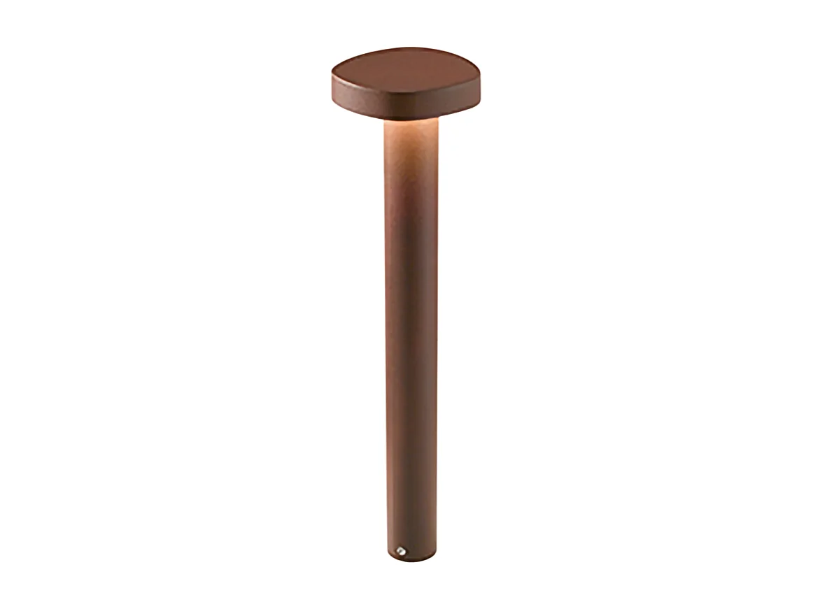 Zafferano Ciottolo - Borne LED d'extérieur IP54 7W 3000K design moderne en aluminium pour jardins et allées - 50 cm Corten