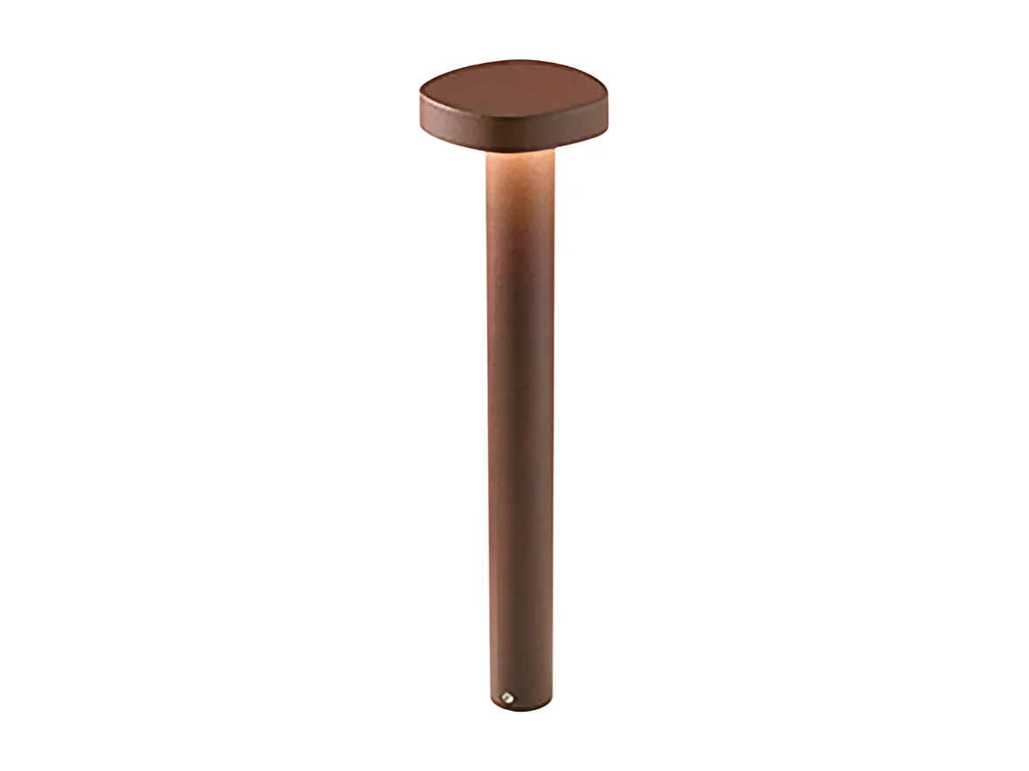 Zafferano Ciottolo - Balizador LED para exterior IP54 7W 3000K design moderno em alumínio para jardins e caminhos - 50 cm Corten