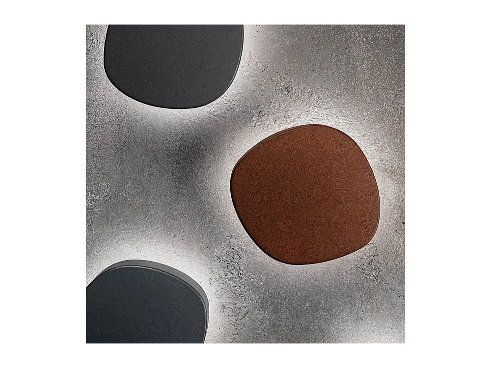 Zafferano Ciottolo LED Kinkiet IP54 7W 890lm 3000K w Ciemnoszarym Aluminium