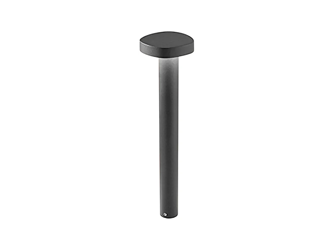 Zafferano Ciottolo - LED-Pollerleuchte für den Außenbereich, IP54, 7 W, 3000 K, modernes Design aus Aluminium für Gärten und Wege - 50 cm, Dunkelgrau