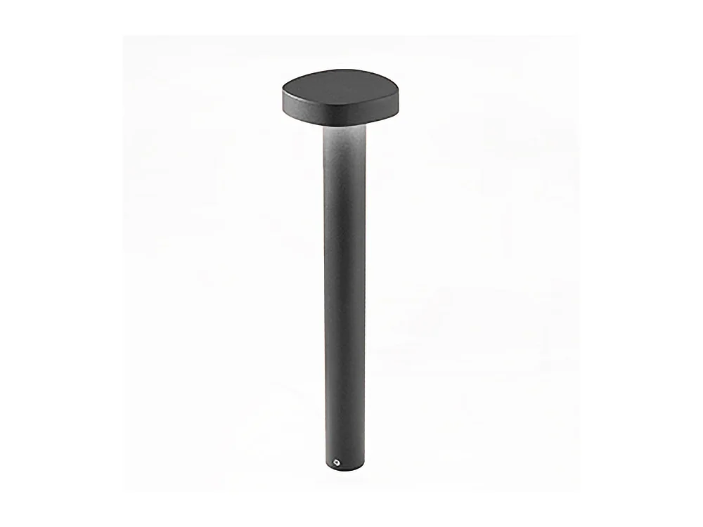 Zafferano Ciottolo - LED-Pollerleuchte für den Außenbereich, IP54, 7 W, 3000 K, modernes Design aus Aluminium für Gärten und Wege - 70 cm, Dunkelgrau