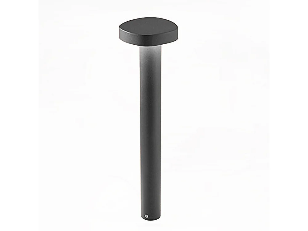 Zafferano Ciottolo - LED-Pollerleuchte für den Außenbereich, IP54, 7 W, 3000 K, modernes Design aus Aluminium für Gärten und Wege - 70 cm, Dunkelgrau