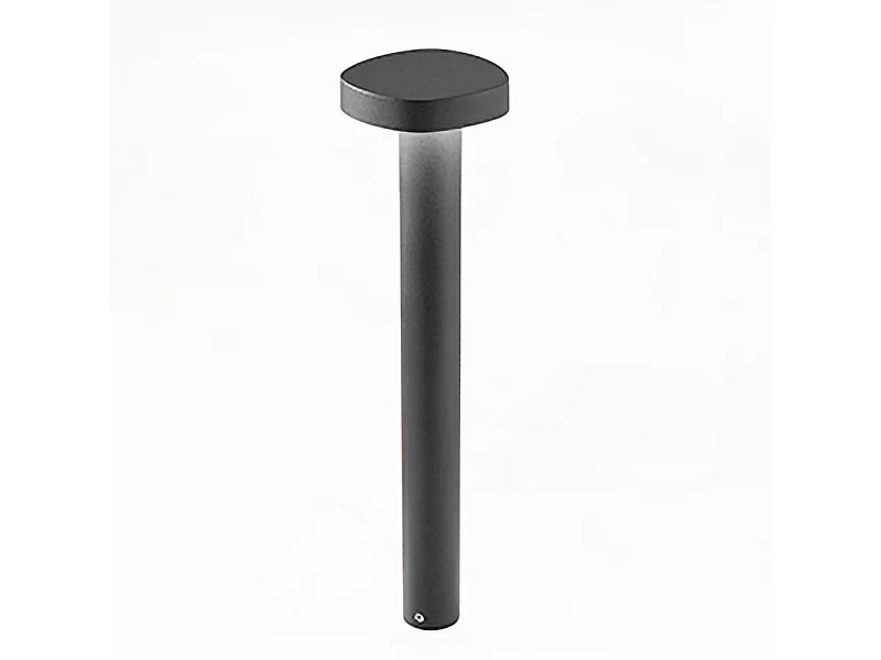 Zafferano Ciottolo - Borne LED d'extérieur IP54 7W 3000K design moderne en aluminium pour jardins et allées - 70 cm Gris foncé