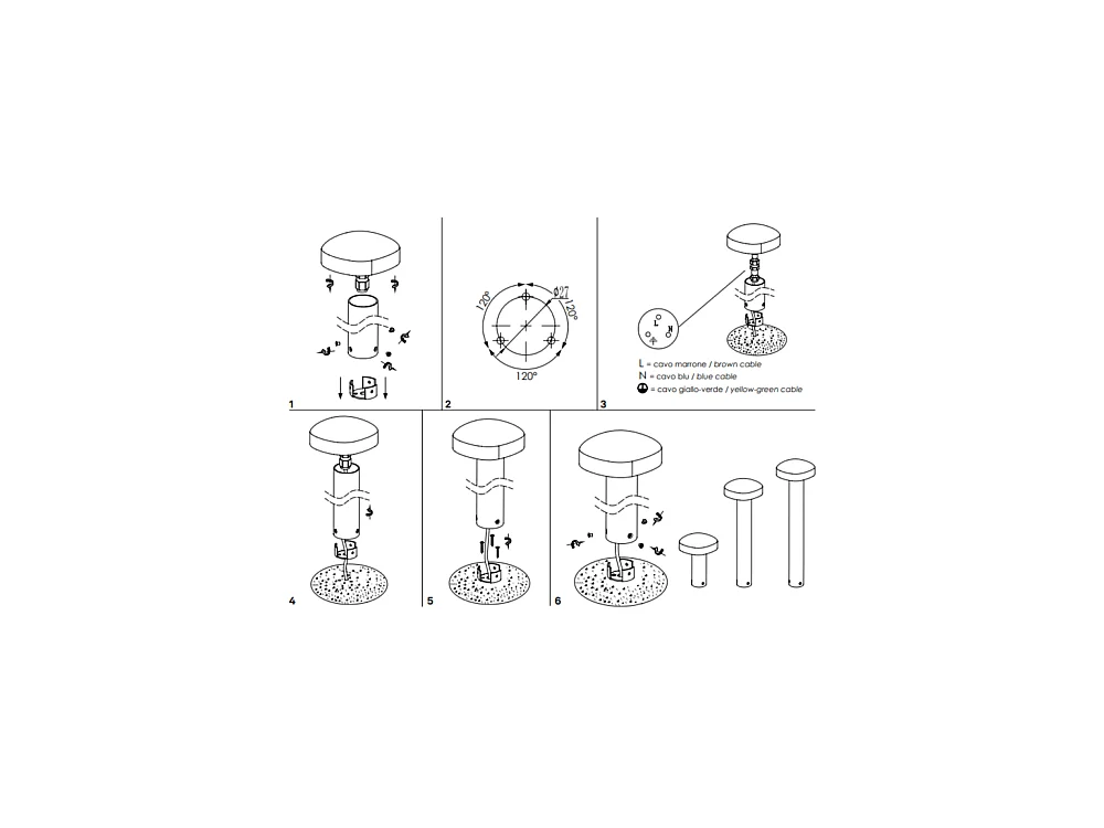 Zafferano Ciottolo - Borne LED d'extérieur IP54 7W 3000K design moderne en aluminium pour jardins et allées - 10 cm Gris foncé