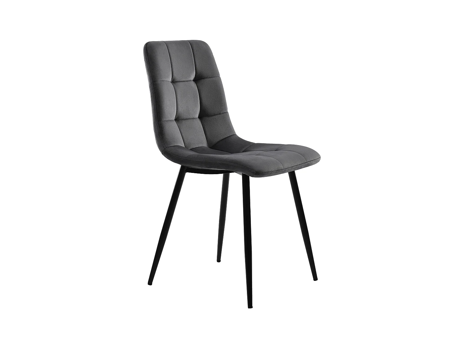 Set mit 5 Esstischen und Stühlen – 80 x 80 x 76 cm – Tisch mit Stauraum + 4 Samtstühle – MDF + Metall – grau