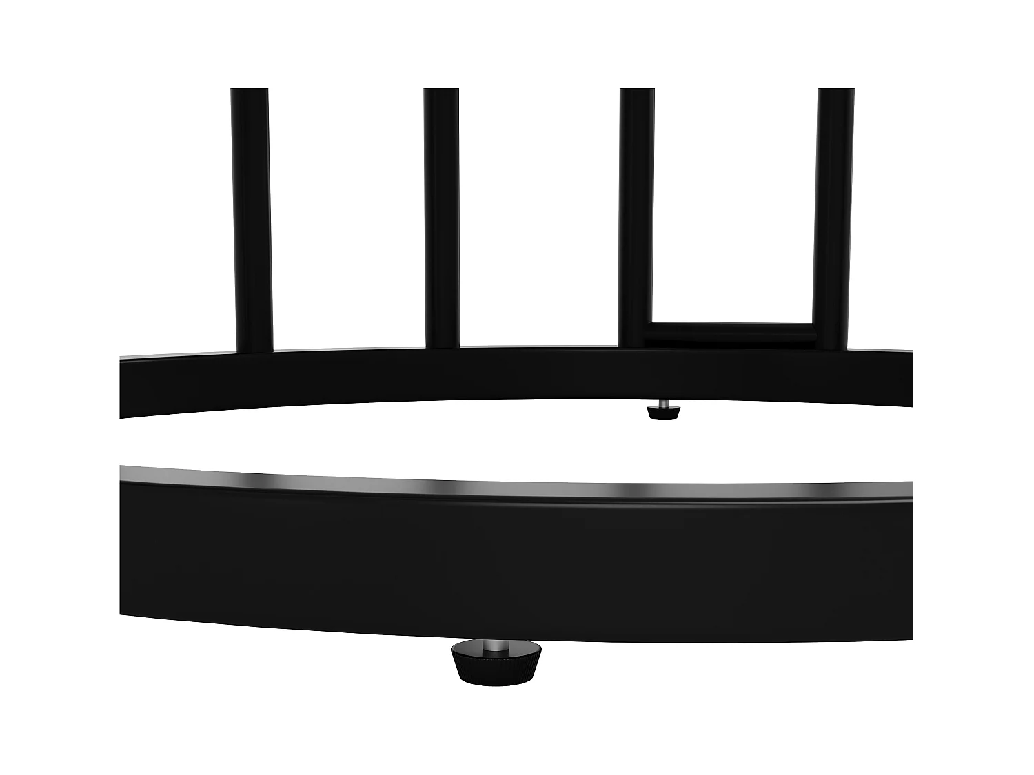 Table à manger 4 palces - 80 x 80 x 76cm - petit plateau rond au milieu pour le rangement - MDF - blanc + noir