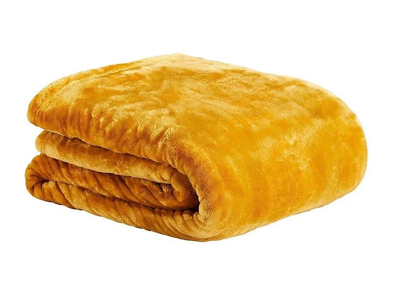 Plaid Floss Jaune Moyen 150x200