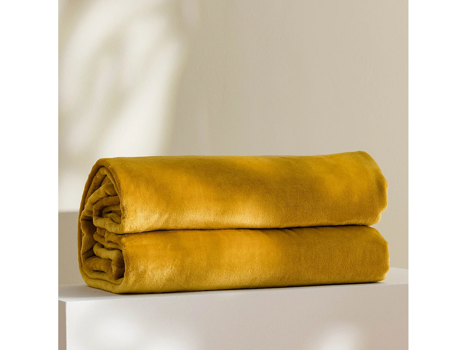 Plaid Floss Jaune Moyen 150x200