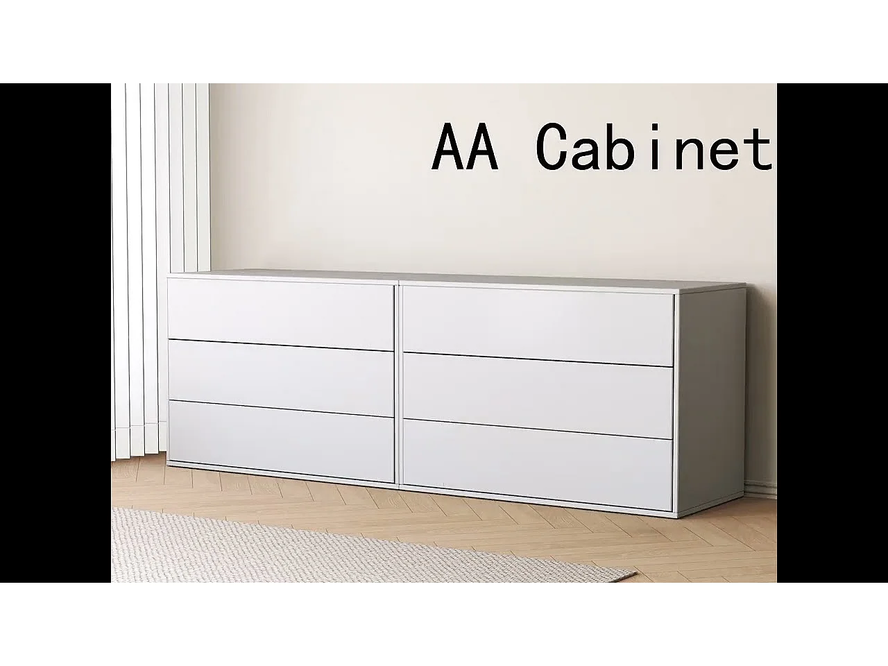 Kommode mit 3 Schubladen, modularer weißer Sideboard 80 cm für Schlafzimmer, Wohnzimmer oder Flur – praktische Aufbewahrung