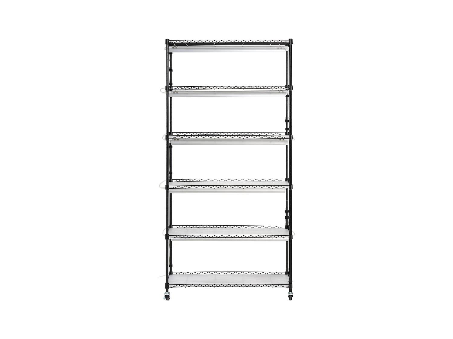 Support de Plante, SucceBuy Support pour Plantes avec Lampe de Croissance, 6 Niveaux, 180 W, Étagère Intérieure de 180 cm