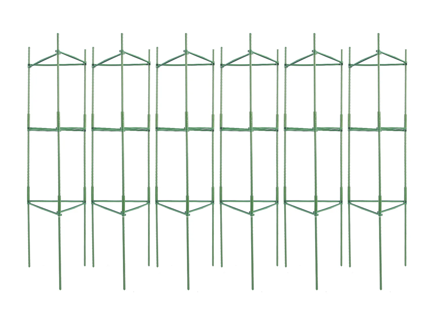Cages et Supports pour Plantes SucceBuy, Treillis de Support de Plantes Empilables, 122 cm, 6 Pièces, Support pour Plants de Tomates
