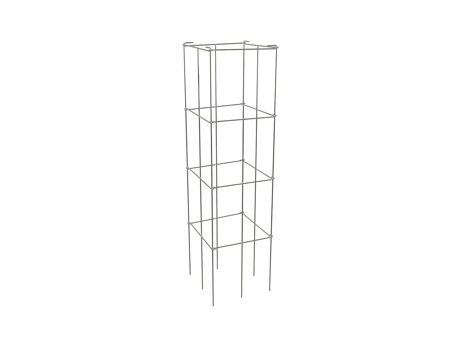 Cages et Supports pour Plantes SucceBuy, 116 cm, Lot de 5, Support Carré en Acier, Argent, pour Légumes Grimpants, Fruits et Fleurs