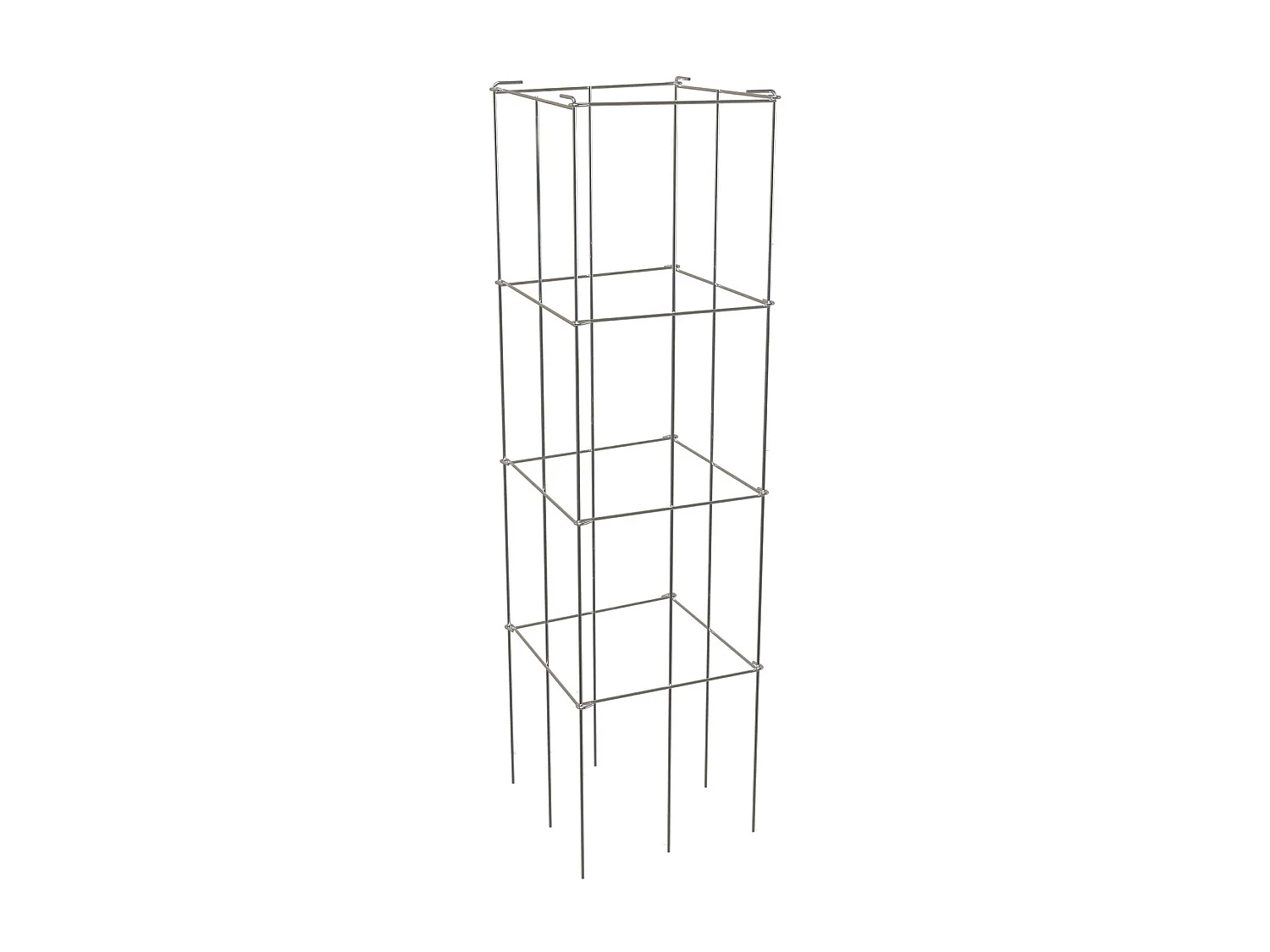 Cages et Supports pour Plantes SucceBuy, 116 cm, Lot de 5, Support Carré en Acier, Argent, pour Légumes Grimpants, Fruits et Fleurs