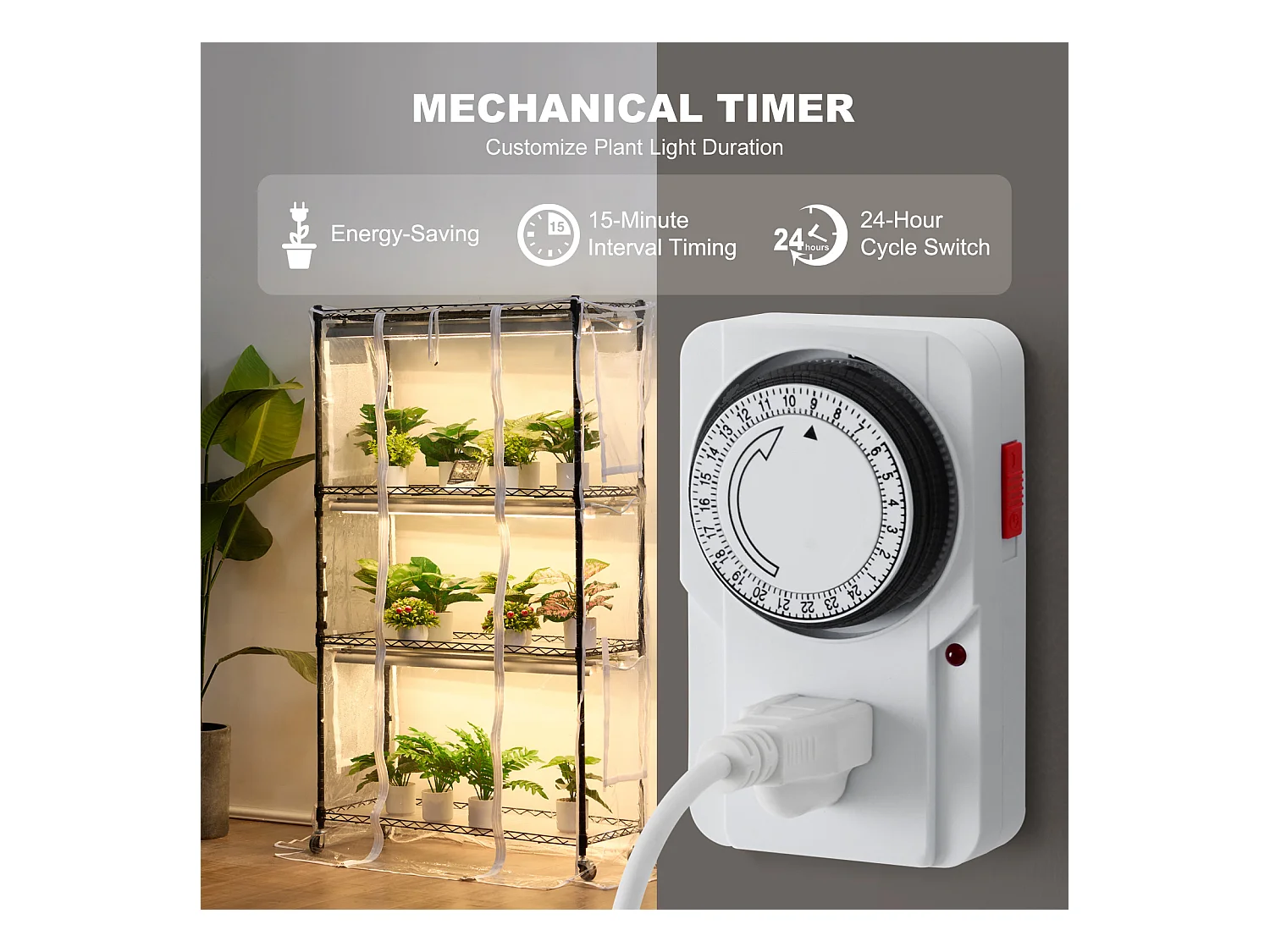 Support de Plante, SucceBuy Serre d'Intérieur avec Lampe de Culture, 4 Niveaux, 180 W, Étagère de 150 cm