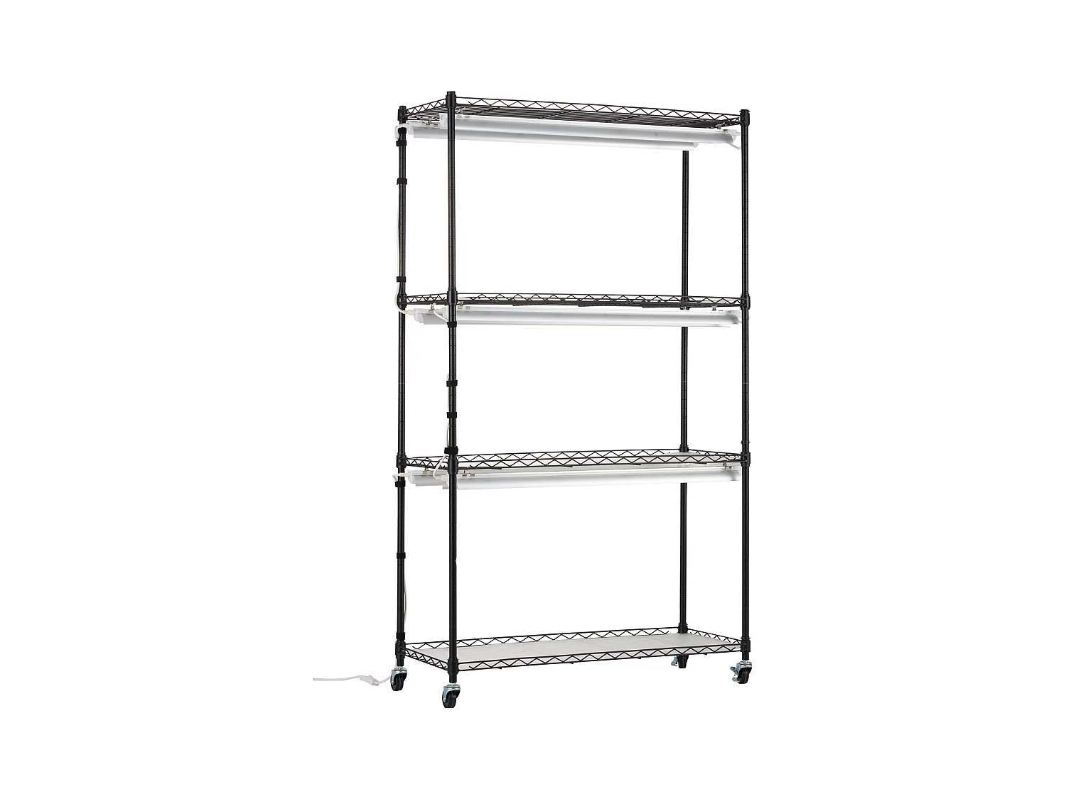 Support de Plante, SucceBuy Serre d'Intérieur avec Lampe de Culture, 4 Niveaux, 180 W, Étagère de 150 cm