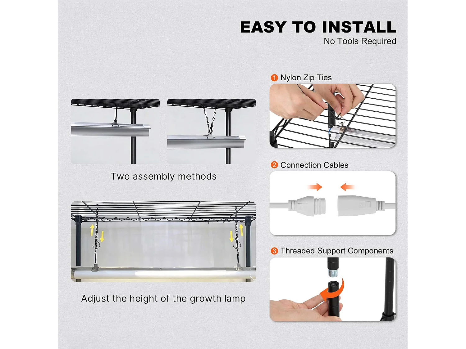 Support de Plante, SucceBuy Serre d'Intérieur avec Lampe de Culture, 4 Niveaux, 180 W, Étagère de 150 cm